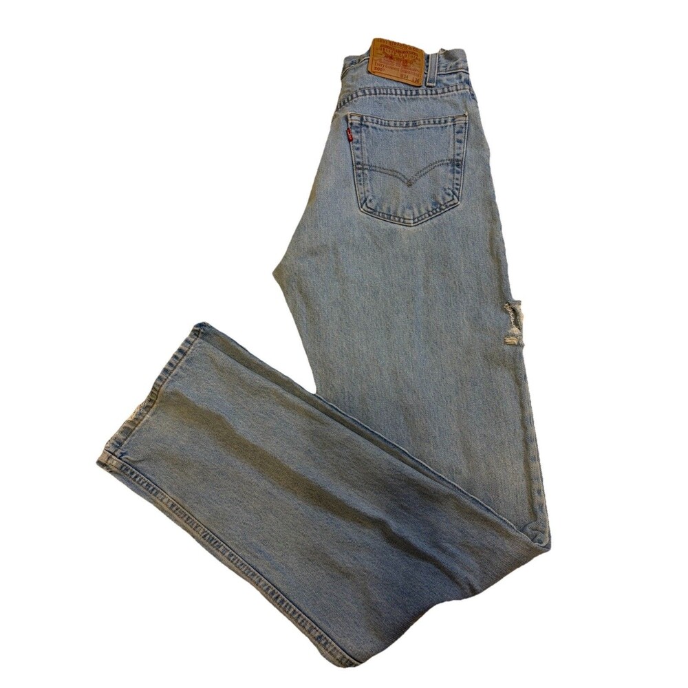 Levi’s 505 Medium Light Wash Jeans Men 34-36 Workwear Straight Vintage Y2K Grudg